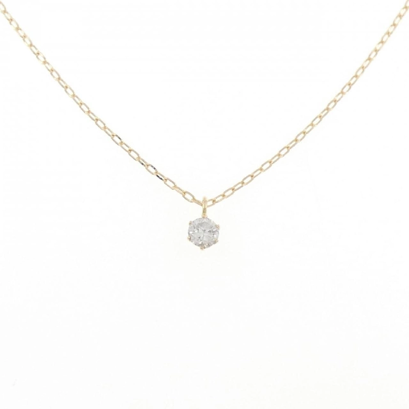 K18YG Solitaire Dây chuyền kim cương 0.15CT - Hàng hiệu Chính hãng 858344