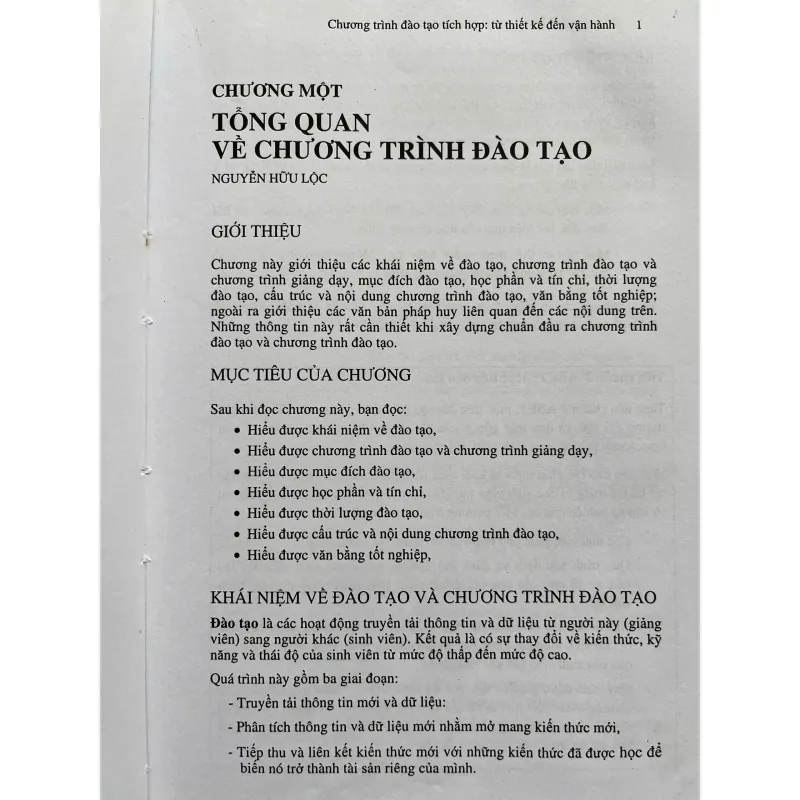 CHƯƠNG TRÌNH ĐÀO TẠO TÍCH HỢP TỪ THIẾT KẾ ĐẾN VẬN HÀNH 702176