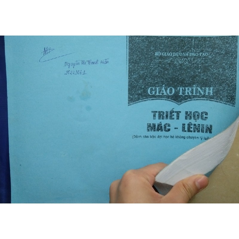 Giáo trình photo Triết học Mác Lênin bìa xanh  11941