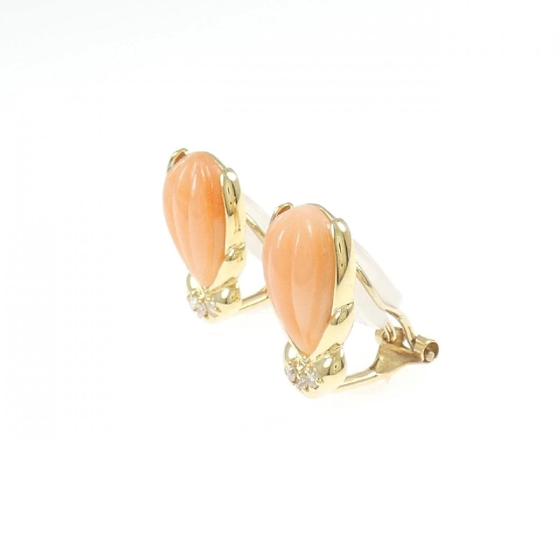 K18YG Đôi bông tai san hô - Hàng hiệu chính hãng 872763