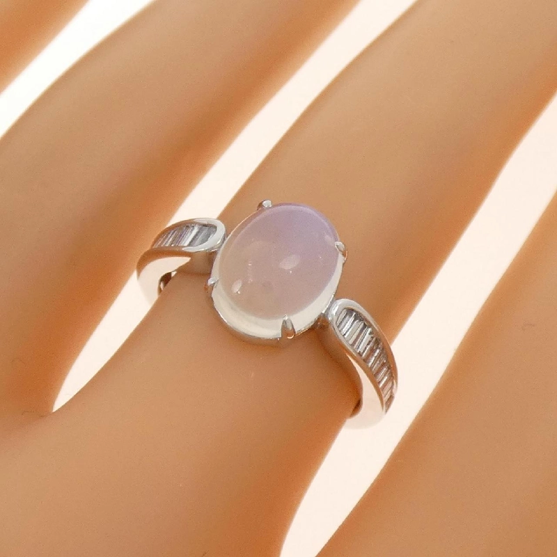 Nhẫn đá mặt trăng K18WG 2.00CT - Hàng hiệu Chính hãng 854702