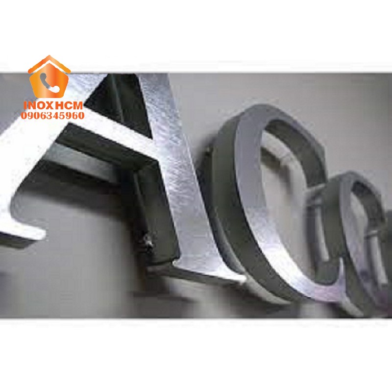 Chữ Inox Trắng Xước PVD - nhận gia công inox theo yêu cầu 3444