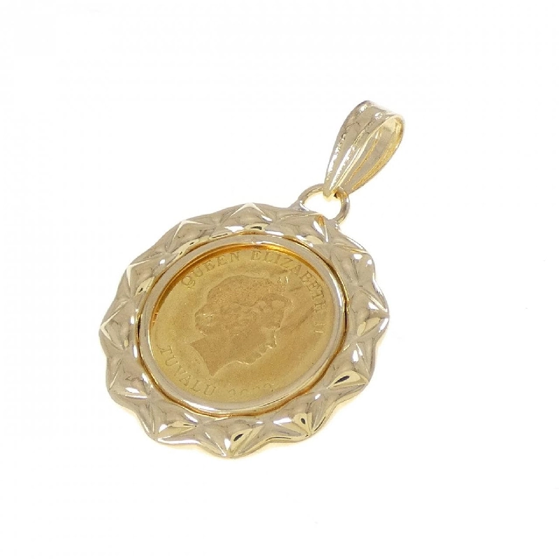 K18YG(枠) Đồng xu Mặt dây chuyền - Hàng hiệu Chính hãng 866691