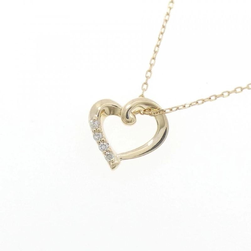 K10YG Dây chuyền hình trái tim kim cương 0.01CT - Hàng hiệu Chính hãng 857164