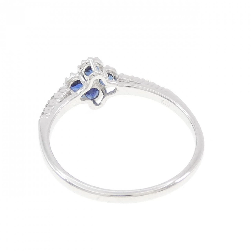 Nhẫn Sapphire K10WG Hoa 666473