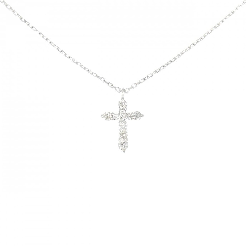 K18WG Dây chuyền kim cương chéo 0.30CT - Hàng hiệu Authentic 863013