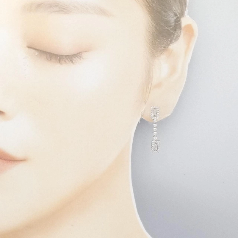 Bông tai kim cương 18KWG - Hàng hiệu Chính hãng 869820