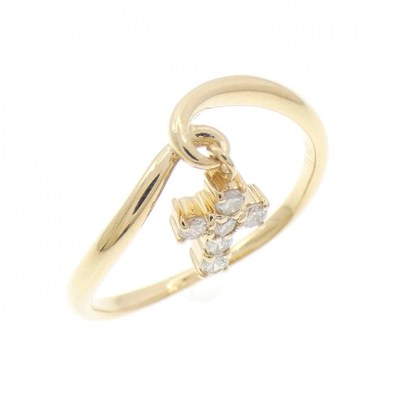 Nhẫn kim cương K18YG chéo 0.12CT - Hàng hiệu chính hãng 852776