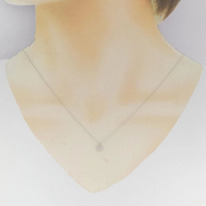 Dây chuyền kim cương hoa PT900/PT850 0.10CT - Hàng hiệu Chính hãng 861030