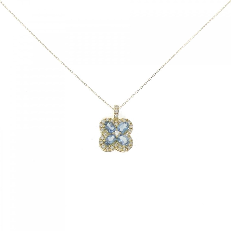 K18YG Hoa Aquamarine Dây Chuyền 0.57CT - Hàng hiệu Chính hãng 859455