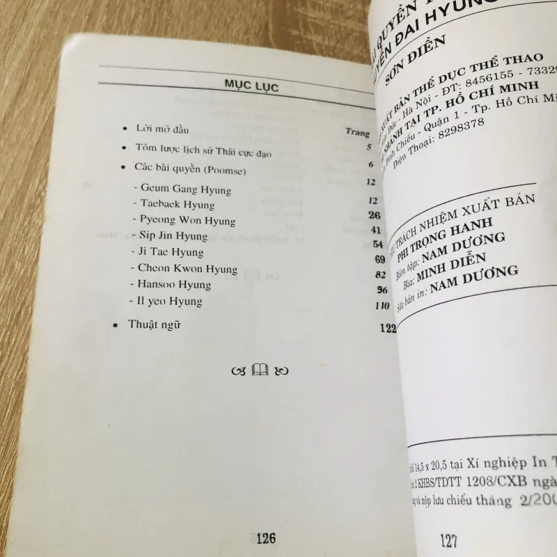 CÁC BÀI QUYỀN TAEKWONDO HUYỀN ĐAI - 127 trang, nxb: 2000 359599