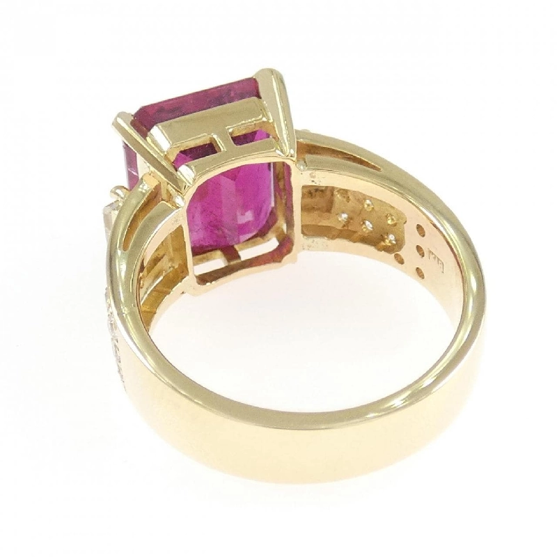 Nhẫn tourmaline rubellite K18YG 5.42CT - Hàng hiệu chính hãng 850634