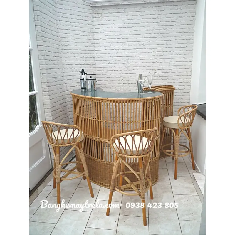 Ghế quầy bar mây tre 573594