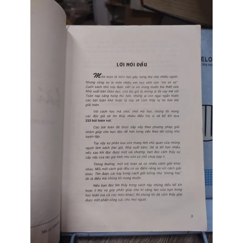 Sách: 333 bài toán vui - TG: Nguyễn Vĩnh Cận (A2) 746219