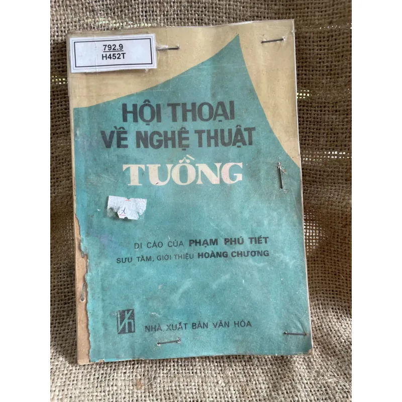 Hội thoại về nghệ thuật tuồng- Di cảo: PHẠM PHÚ TIẾT  933655