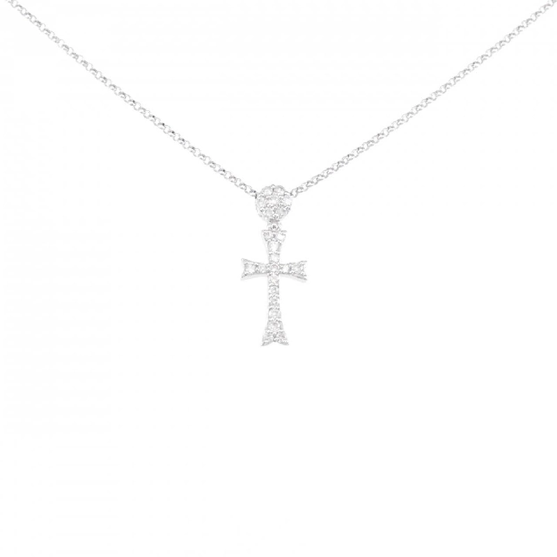 K18WG Dây chuyền kim cương chéo 0.25CT - Hàng hiệu Chính hãng 863830