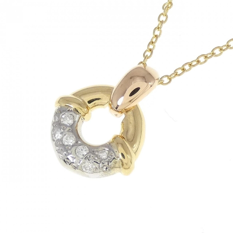 K18 Ba màu/750YG Dây chuyền kim cương - Hàng hiệu Chính hãng 864443