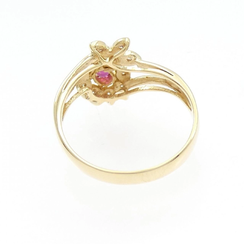 Nhẫn Ruby Hoa K18YG - Hàng hiệu Chính hãng 850471
