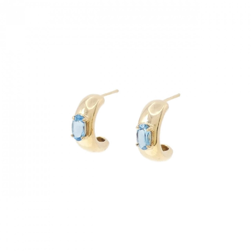 K18YG Blue Topaz Bông tai - Hàng hiệu Chính hãng 867767