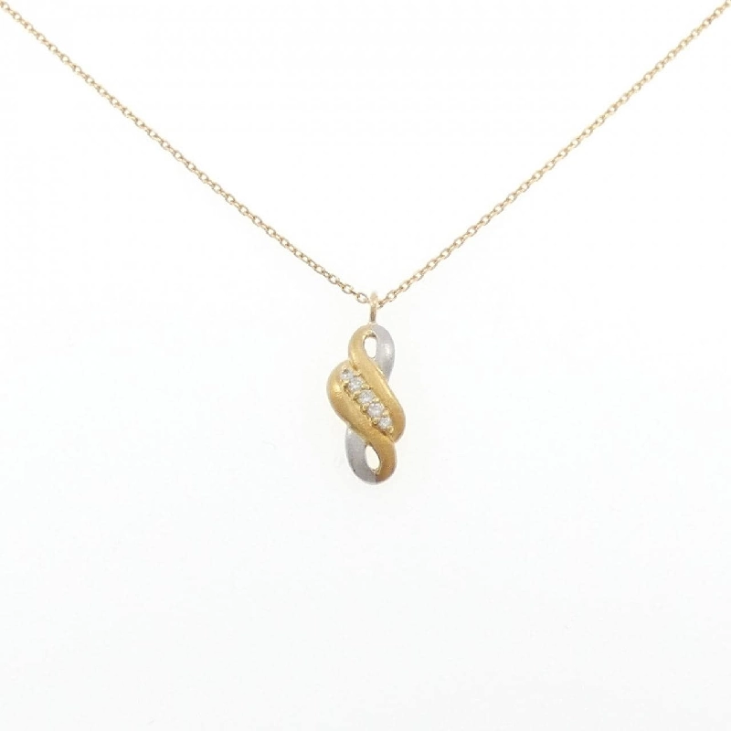 K18YG/PT850 Dây chuyền kim cương 0.05CT - Hàng hiệu Chính hãng 856399