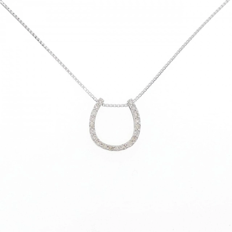 K18WG Nhẫn ngựa kim cương dây chuyền 0.30CT - Hàng hiệu Authentic 861507