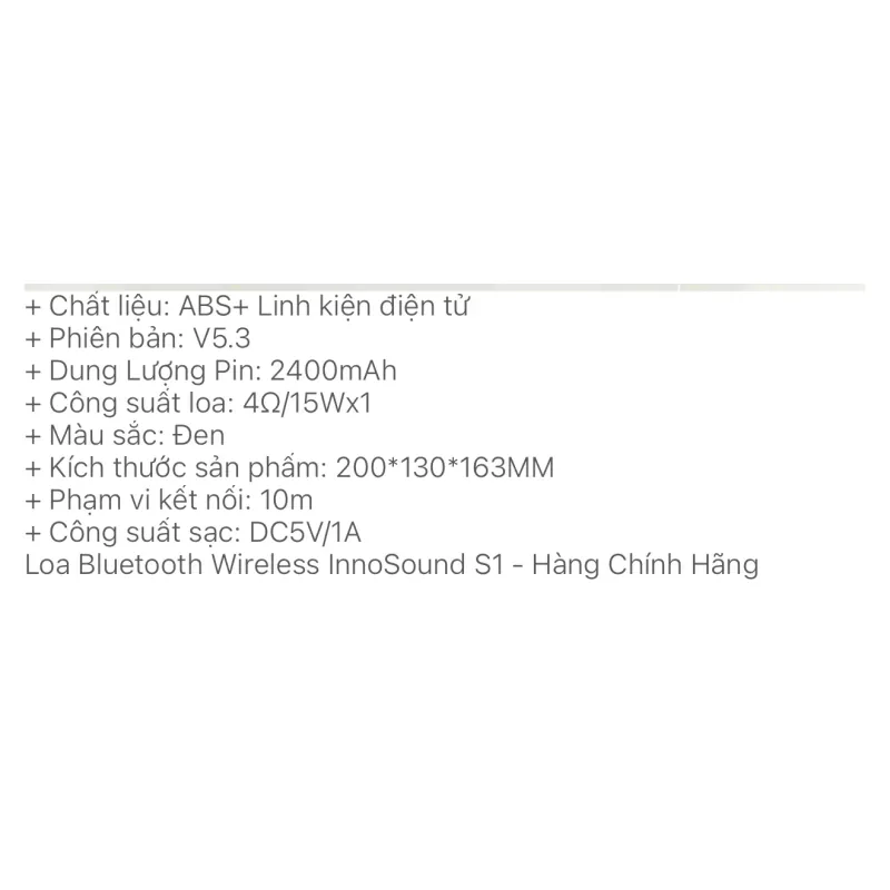 Loa Bluetooth Wireless InnoSound S1 746066