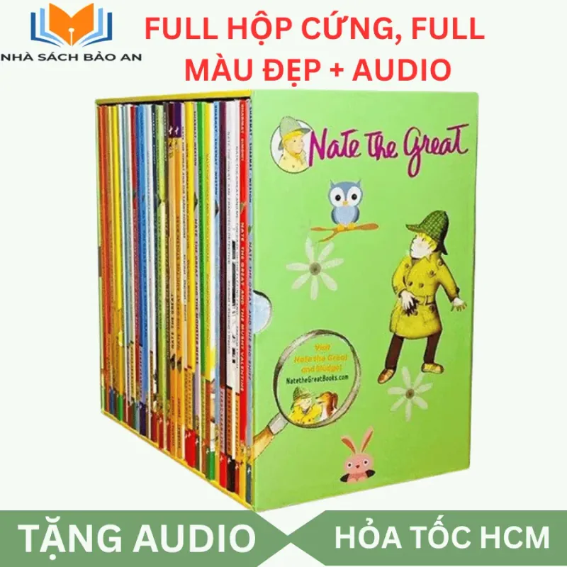 Sách - Nate the Great – Full 30 quyển tặng file nghe, Sách nhập trung nguyên hộp siêu đẹp 780454