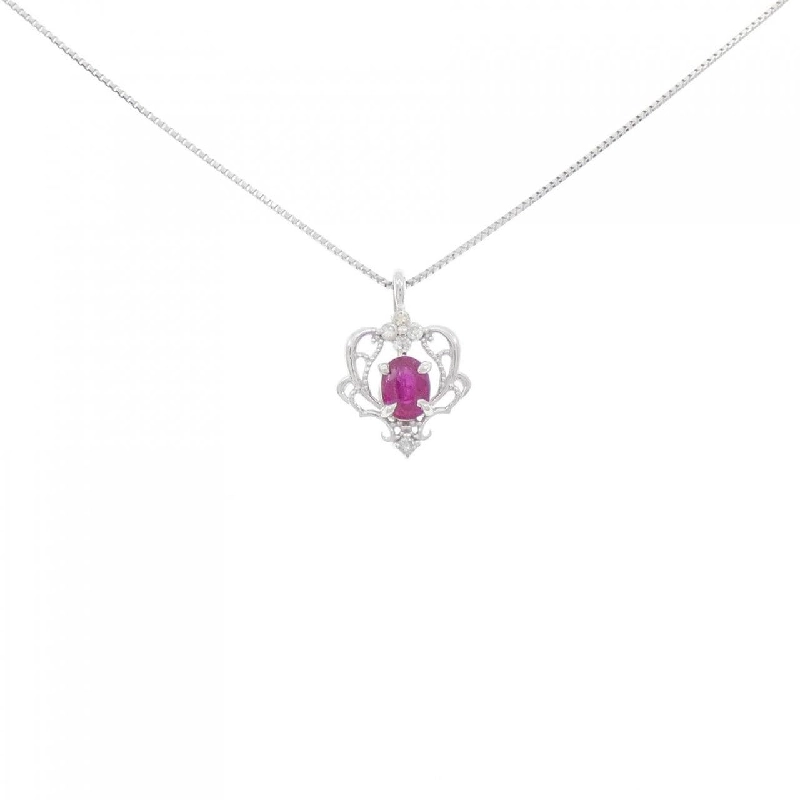 K18WG Dây chuyền ruby 0.36CT - Hàng hiệu Chính hãng 863243