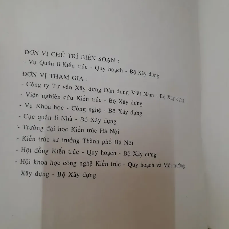 Mẫu nhà ở Căn hộ cao tầng ở Đô thị. Bộ Xây Dựng 1999 734109