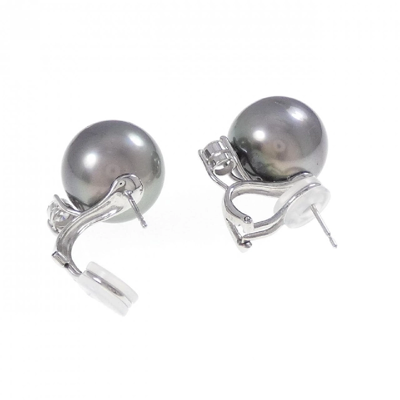 Bông tai ngọc trai đen PT900/K18WG 15.1mm - Hàng hiệu Chính hãng 870979