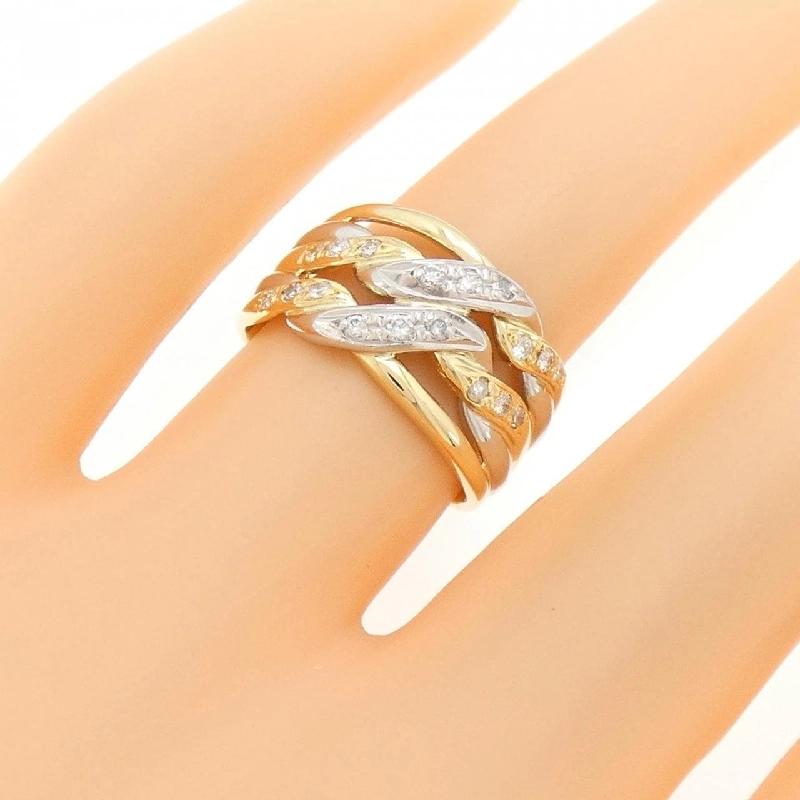 Nhẫn kim cương K18YG/PT 0.20CT - Hàng hiệu Authentic 860085