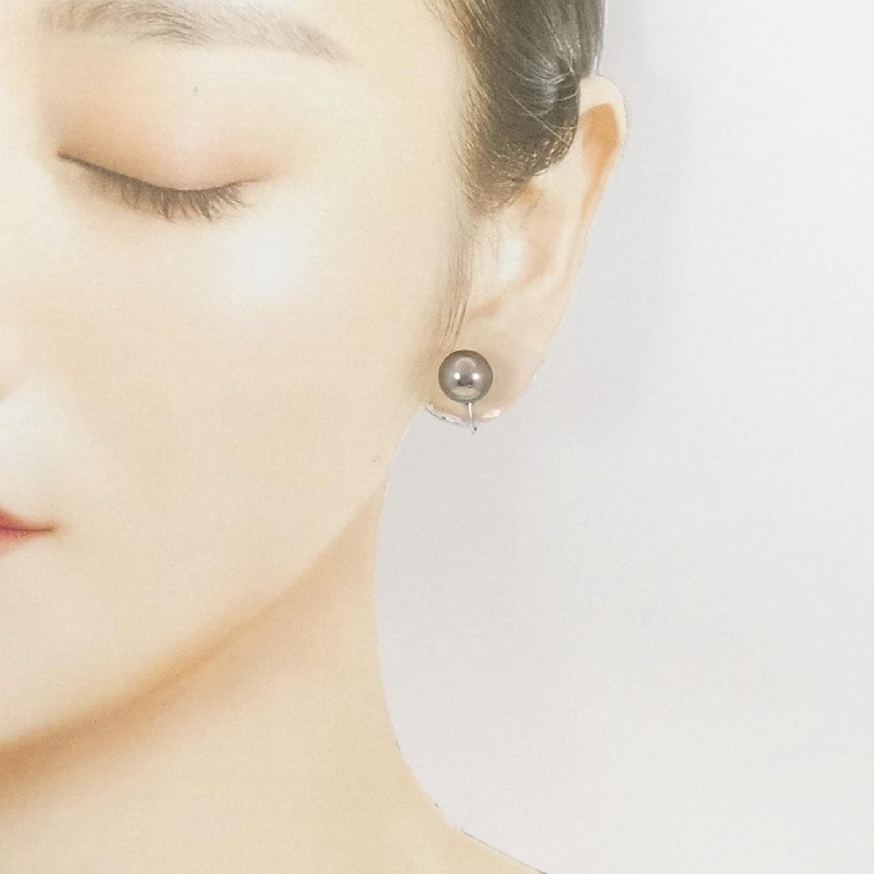 K14WG Bông tai ngọc trai đen 9.8mm - Hàng hiệu Chính hãng 873811