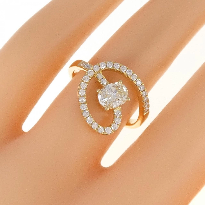 Nhẫn kim cương K18YG 0.579CT 672804