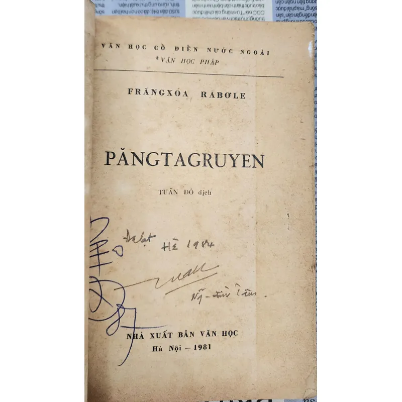 Văn học kinh điển Pháp PANTAGRUEL - Francois Rabelais 726981
