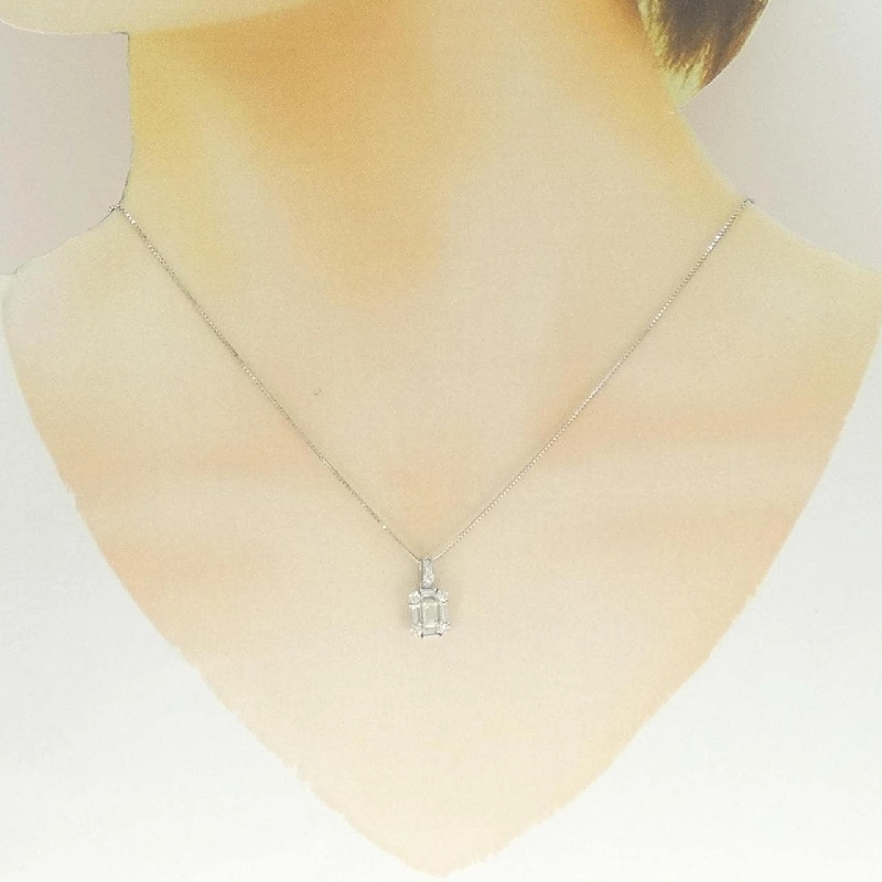 Dây chuyền kim cương PT900/PT850 0.55CT - Hàng hiệu Chính hãng 858008