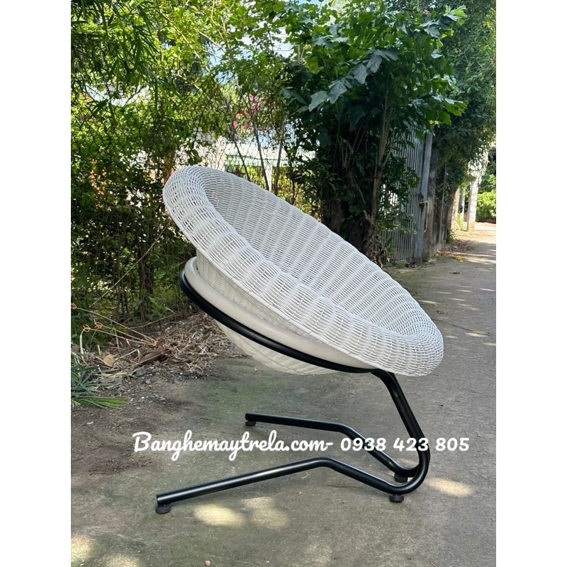 Ghế ban công mây nhựa đan kín 476410