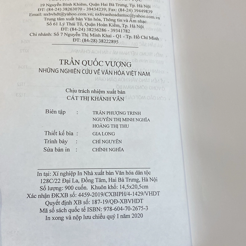 TRẦN QUỐC VƯỢNG - NHỮNG NGHIÊN CỨU VỀ VĂN HÓA VIỆT NAM 505585