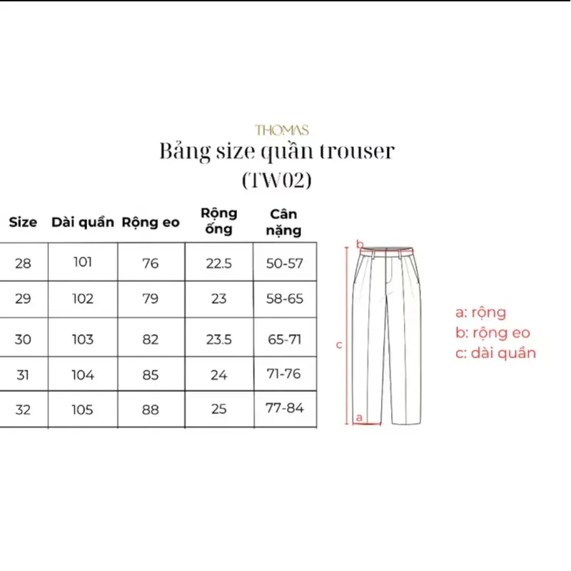 Quần Âu Nam Ống Suông Đứng Vải Thái Kháng Nhăn THOMAS Simple Trouser Ẩn Cúc Thomas S 996529