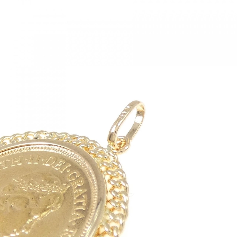 K18YG(枠) Đồng xu mặt dây chuyền - Hàng hiệu Authentic 866481