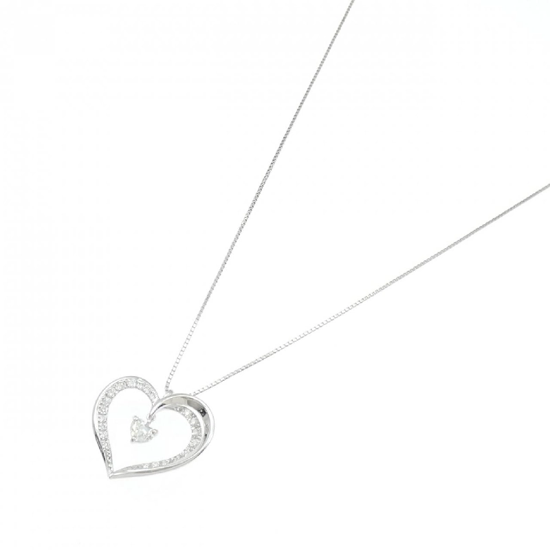 K18WG Dây chuyền kim cương hình trái tim 0.219CT - Hàng hiệu Chính hãng 859487