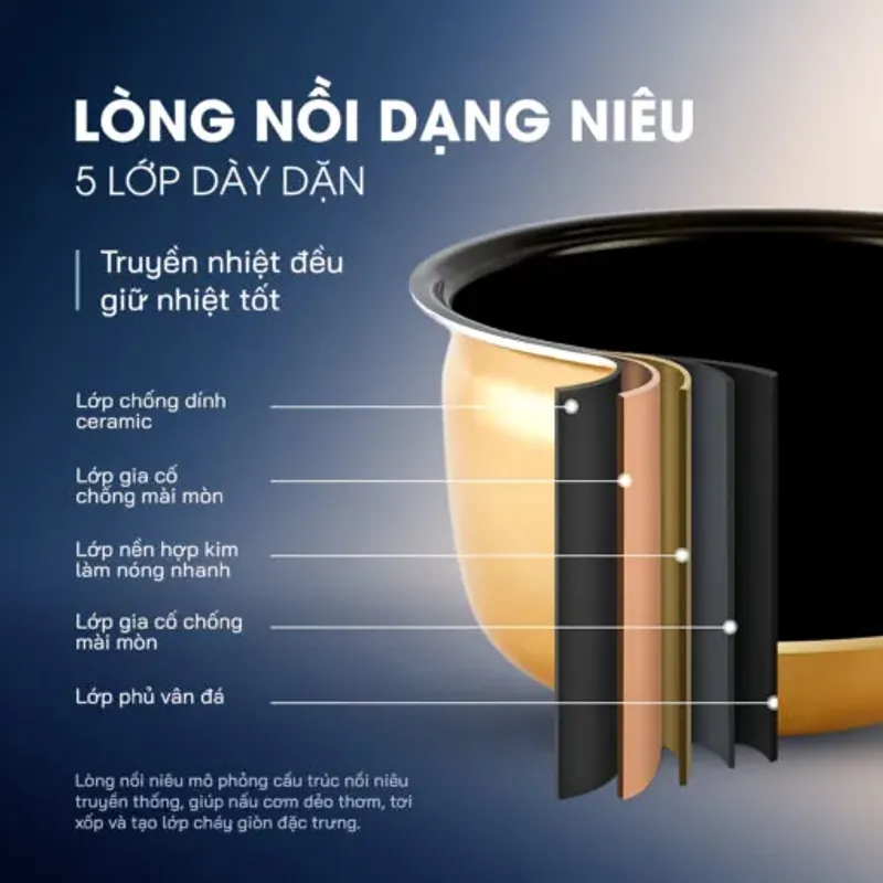 Nồi cơm điện Kalite KRC6012 chính hãng chống dính Ceramic cao cấp, mới 100% 572890