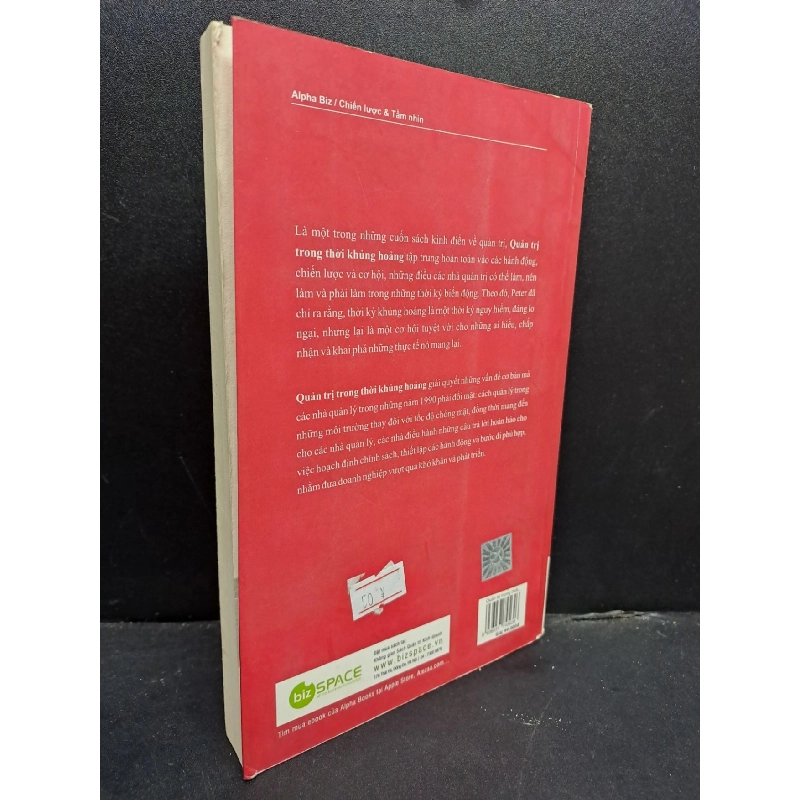 Quản trị trong thời khủng hoảng mới 80% lõi dư bìa, chóc gáy nhẹ 2012 HCM0107 Peter Drucker QUẢN TRỊ 915827