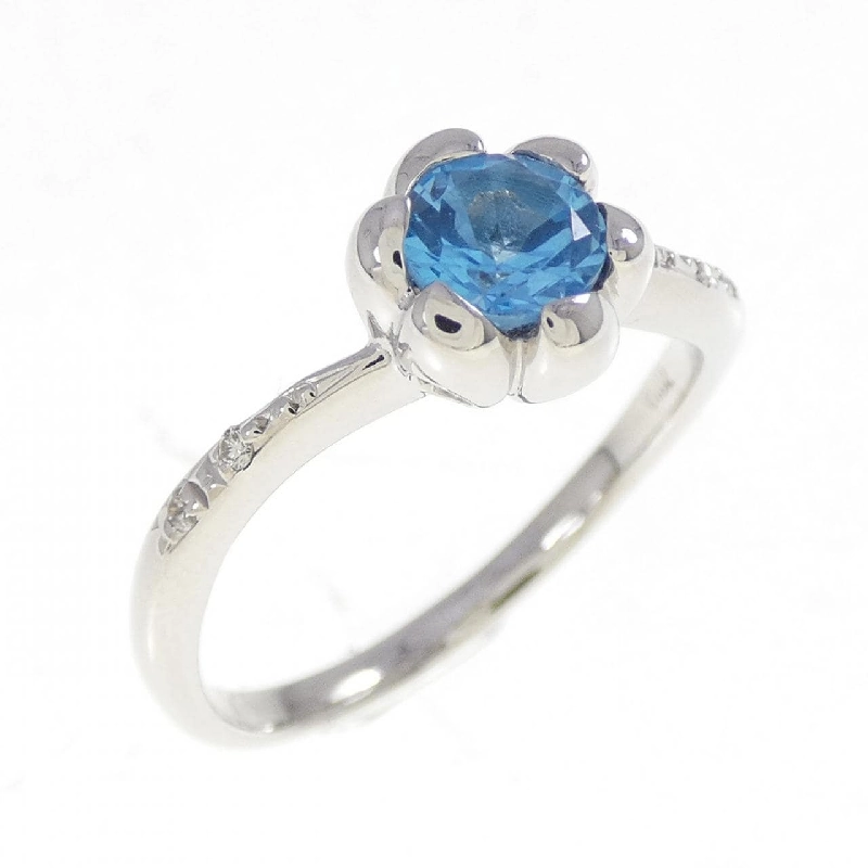 Nhẫn Blue Topaz Hoa PT900 - Hàng hiệu Chính hãng 854022