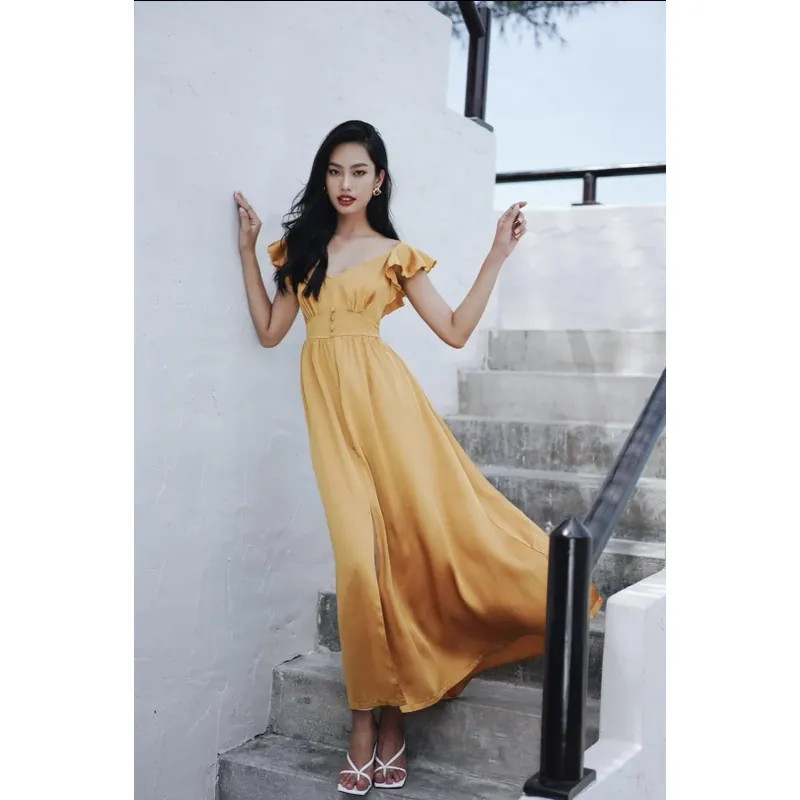 Đầm lụa hiệu WEARVAST size S newtag  609657