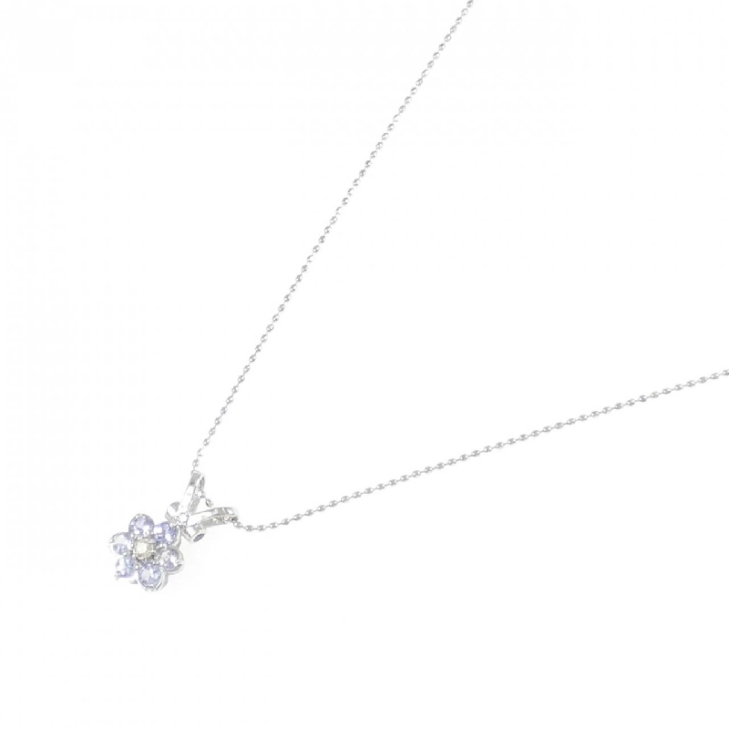 K18WG Hoa Đá Màu Dây Chuyền - Hàng hiệu Chính hãng 859095