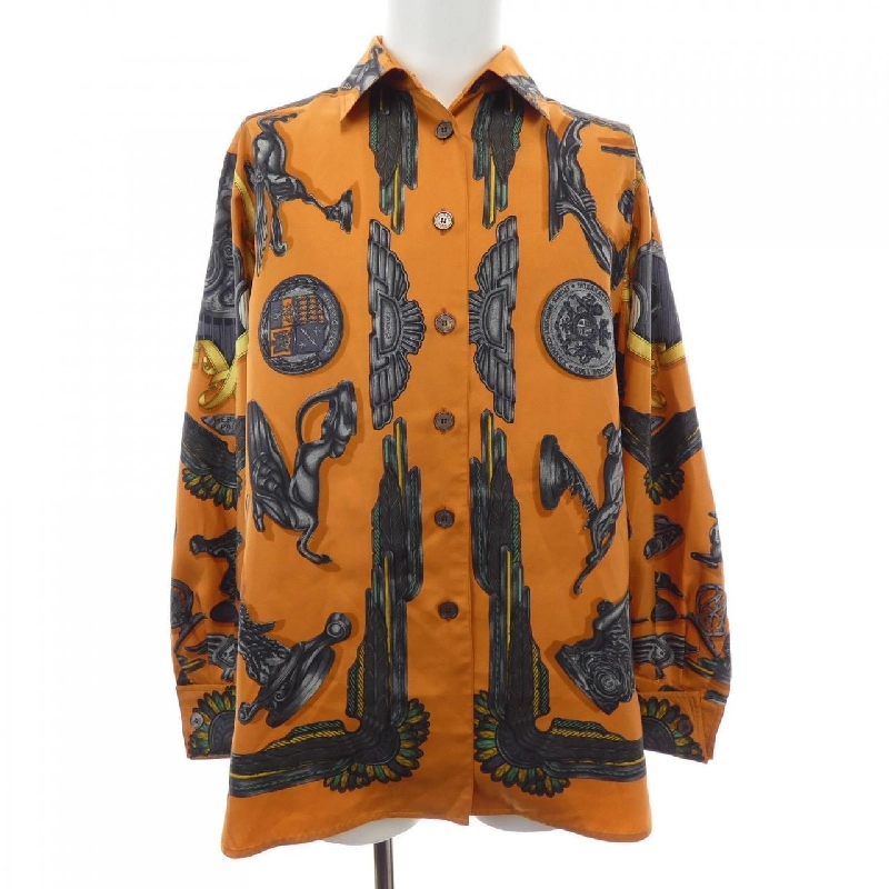 HERMES LES PARURES DU VENT Twill Reine. Áo sơ mi - Hàng hiệu Chính hãng 886846