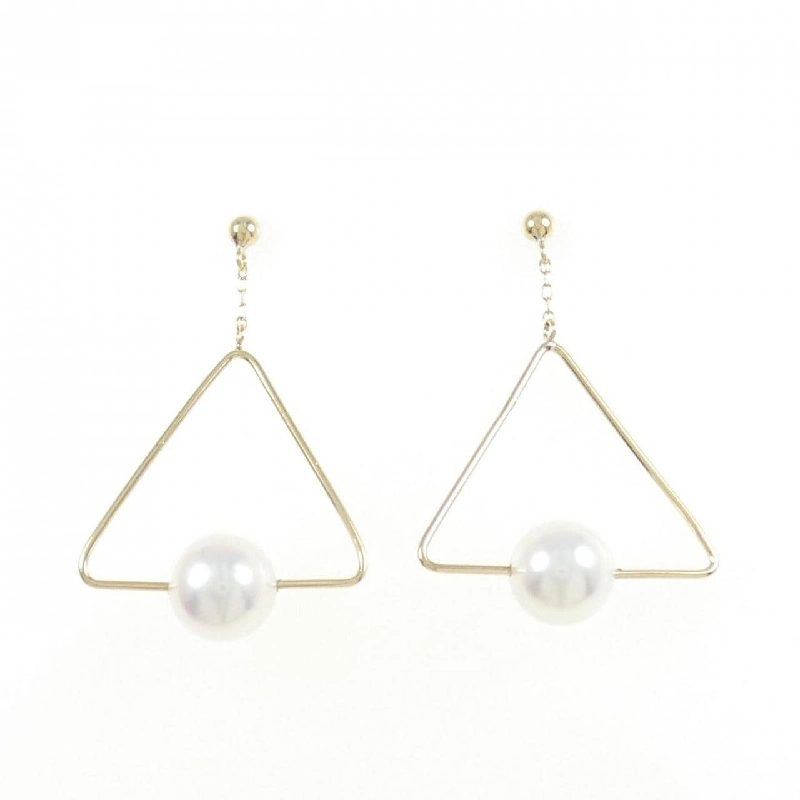 K18YG Bông tai ngọc trai Akoya 6.9mm - Hàng hiệu Chính hãng 877083