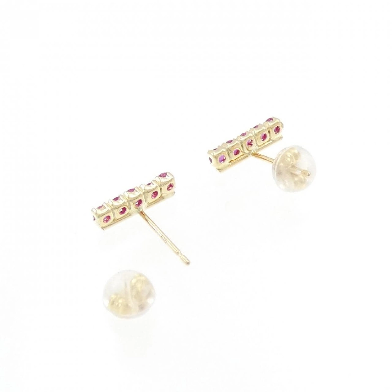 K18YG Bông tai Ruby - Hàng hiệu Chính hãng 871915