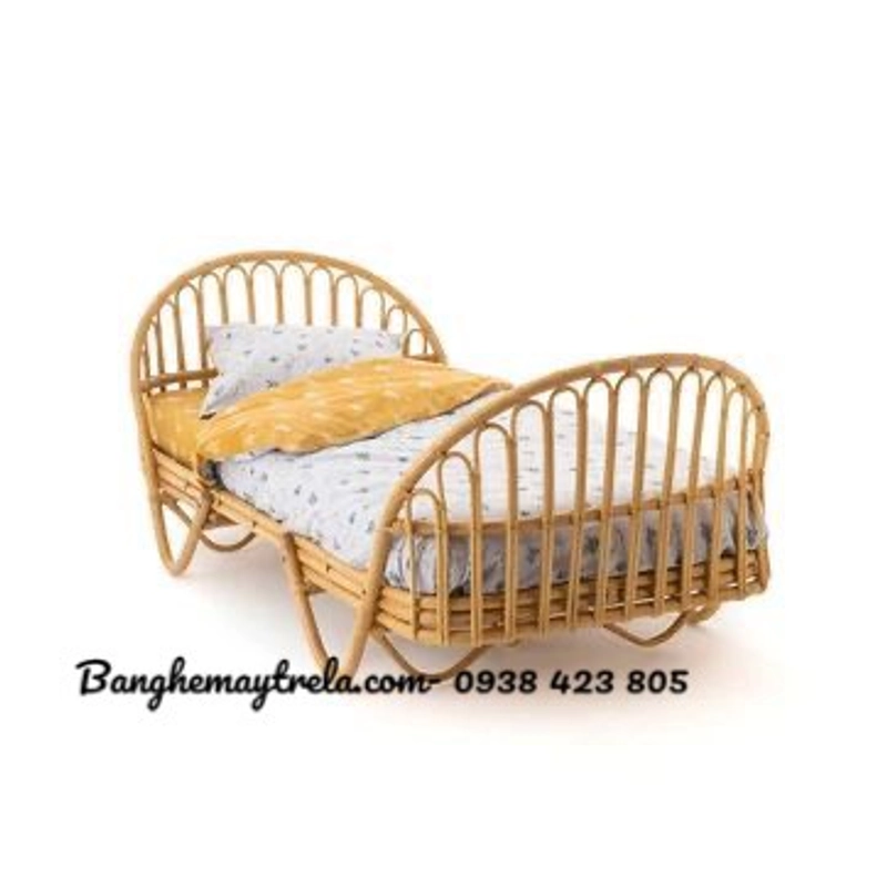 Giường mây tự nhiên cho bé 476199