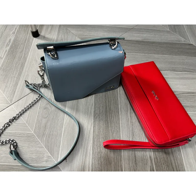 Túi Juno màu xanh tặng ví juno đỏ  975693